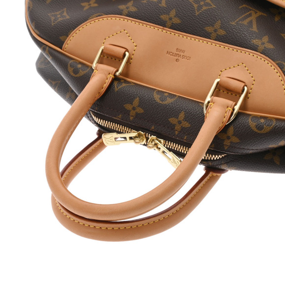 LOUIS VUITTON Monogram Deauville Brown Canvas Handbag - Picture 3 of 9